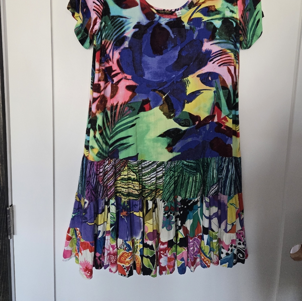 Jams World Hattie Dress Versailles Pattern Made in Hawaii Tropical Beach Wear